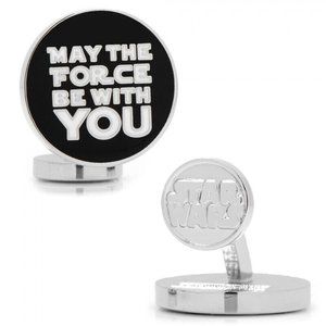 Star Wars May The Force CUFFLINKS w/ COLLECTIBLE CASE OFFICIALLY LICENSED!